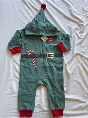 Cotton On Baby 'Santa's Bestie' Hooded One-Piece